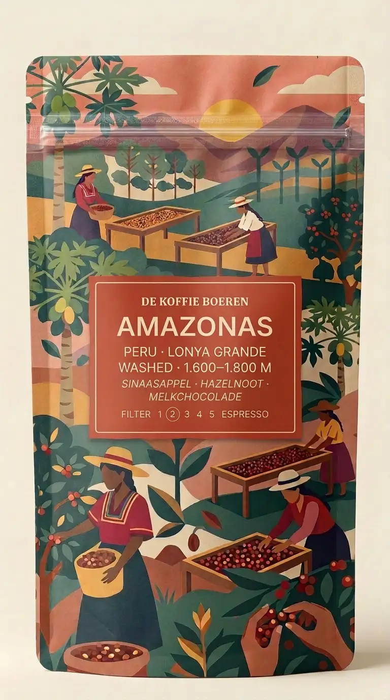 Zak Amazonas-koffie van De Koffie Boeren uit Peru