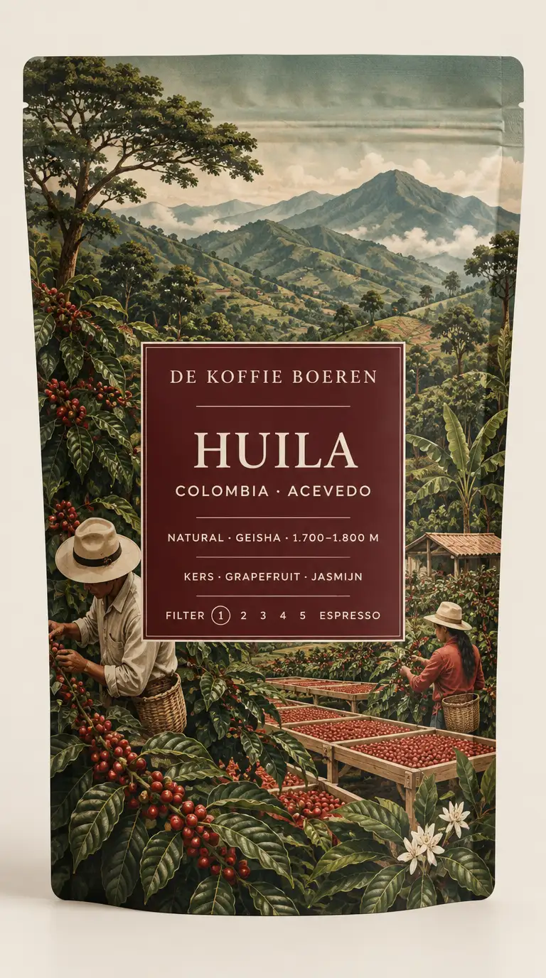 Zak Huila koffiebonen, Light roast